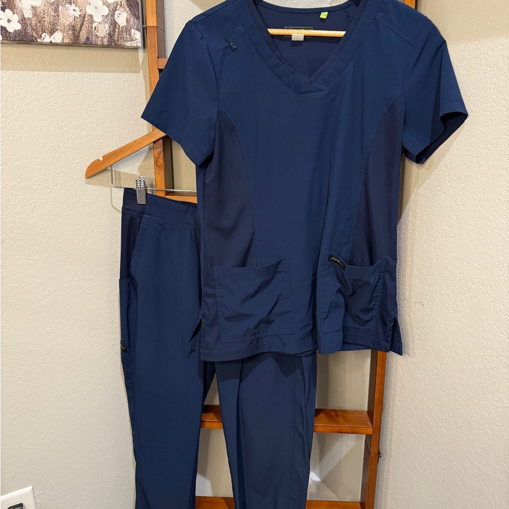 Planet Koi S/S Navy Blue Scrub Set